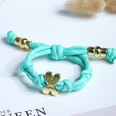 Letter X Cotton Cord Braided Knot Bracelets FS-WG79C27-24-1
