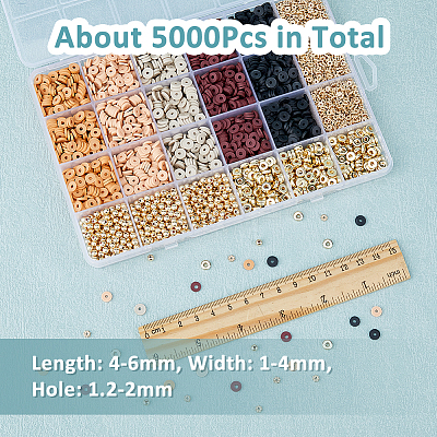 Polymer Clay Disc & CCB Plastic Beads DIY Jewelry Making Finding Kit DIY-DC0002-77-1