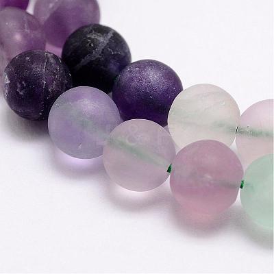 Natural Fluorite Bead Strands G-A163-06-10mm-1