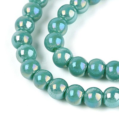 Electroplate Opaque Glass Beads Strands GLAA-T032-P4mm-AB12A-1