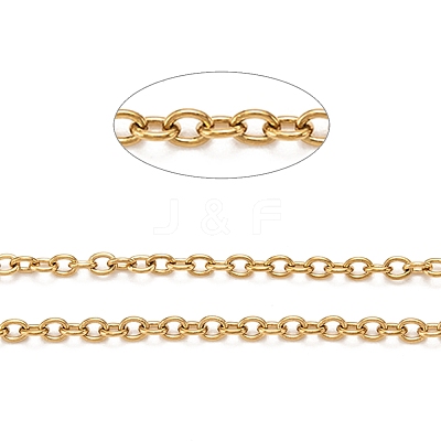 3.28 Feet PVD Vacuum Plating 316 Stainless Steel Cable Chains X-CHS-H020-12G-10M-1