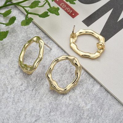 Alloy Stud Earring Findings LS-X-PALLOY-S121-70-1