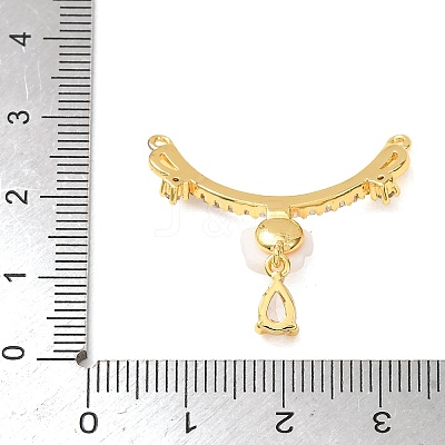 Brass Pave Clear Cubic Zirconia Pendants CU-CBA2C2D-04G-01-1