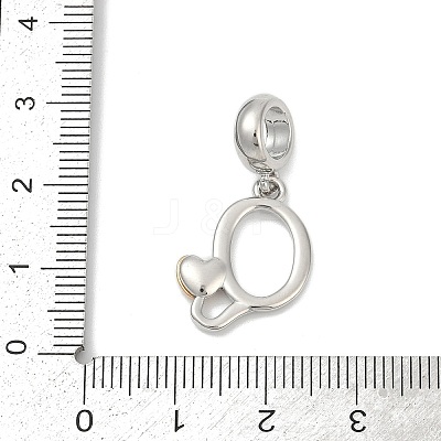 Brass European Dangle Charms KK-Z097-01Q-GP-1