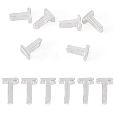 6Pcs 925 Sterling Silver Hollow Initial Beads STER-TA0001-53T-1