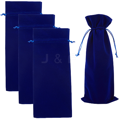 4Pcs Velvet Wine Bottle Packing Pouches ABAG-BBC0001-13A-1