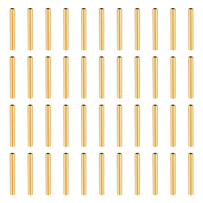 30Pcs Ion Plating(IP) 304 Stainless Steel Tube Beads STAS-UN0053-11-1