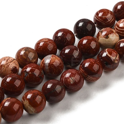 Natural Red Snakeskin Jasper Beads Strands X-G-H298-A02-03-1