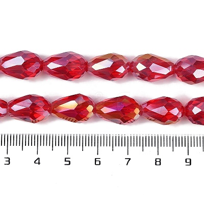 Transparent Electroplate Glass Beads Strands EGLA-N013-T10mm-B12-1