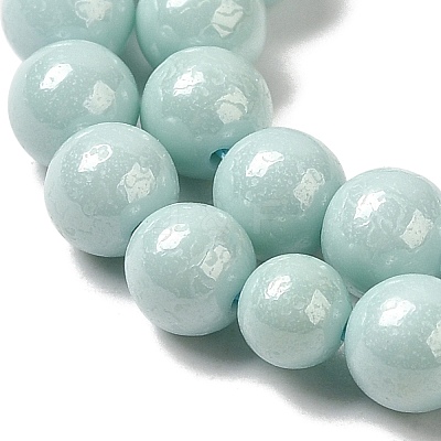 Cubic Zirconia Imitation Pearl Bead Strands ZIRC-P109-03C-06-1