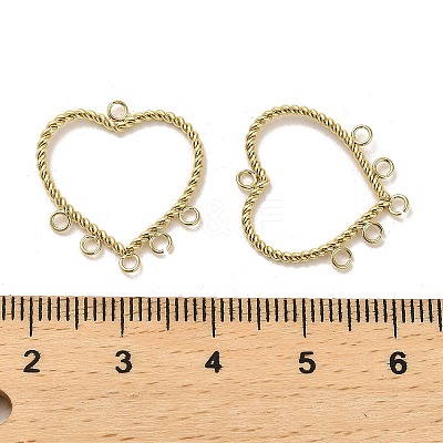 304 Stainless Steel Chandelier Component Heart Links STAS-L022-140G-1