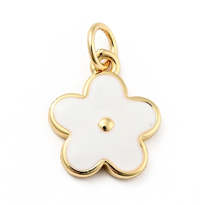 Rack Plating Brass Enamel Charms X-KK-G387-09G-1