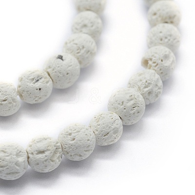 Synthetic Lava Rock Round Beads Strands X-G-E508-04-10mm-1-1
