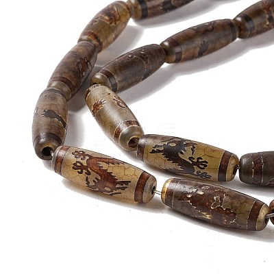 Tibetan Style dZi Beads Strands G-A024-01X-1