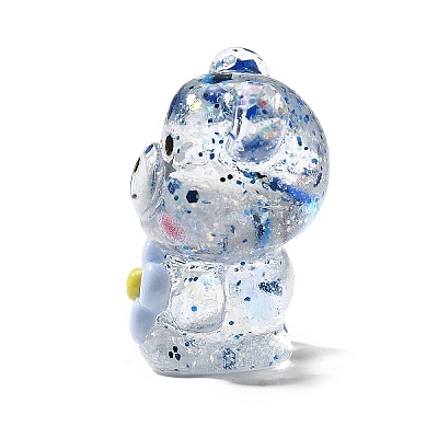Transparent Resin Little Bear Ornament RESI-S015-01H-1