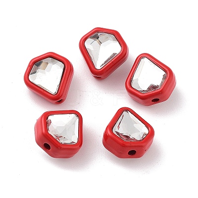 Spray Painted Alloy Bead PALLOY-H134-31-1