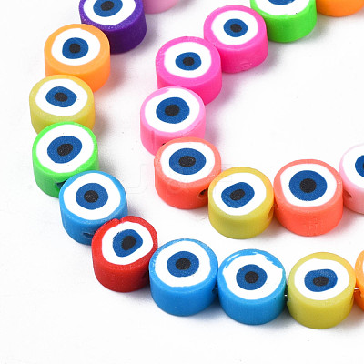 Handmade Polymer Clay Bead Strands X-CLAY-N006-74-1