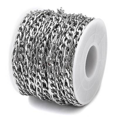 304 Stainless Steel Figaro Chains CHS-L019-08P-1