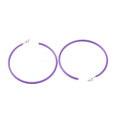 Tarnish Resistant Baking Paint 201 Stainless Steel Half Hoop Earrings EJEW-P185-A01-01-1