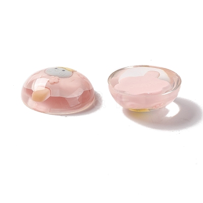 Transparent Resin Cabochons RESI-G034-B07-1
