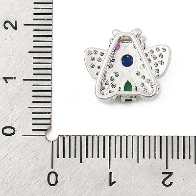 Brass Micro Pave Cubic Zirconia Slide Charms ZIRC-I068-22P-02-1
