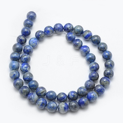 Natural Lapis Lazuli Beads Strands G-E489-01-8mm-1