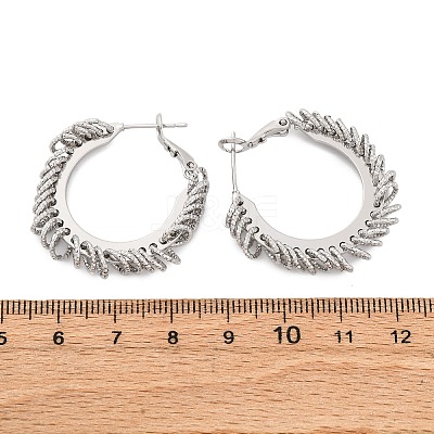 Brass Hoop Earrings EJEW-R025-31P-1