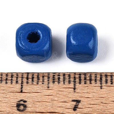 Spray Painted Wooden Beads WOOD-P021-01A-04-1