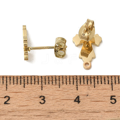 Ion Plating(IP) 304 Stainless Steel Stud Earring Findings STAS-I206-24G-1