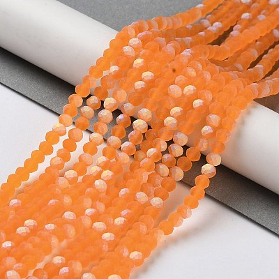 Transparent Glass Beads Strands EGLA-A034-T4mm-MB05-1