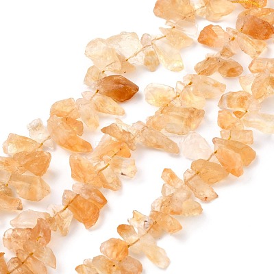 Rough Raw Heated Natural Citrine Beads Strands G-C069-02-1