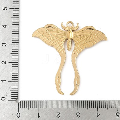 304 Stainless Steel Moth Pendants X-STAS-S186-08B-G-1