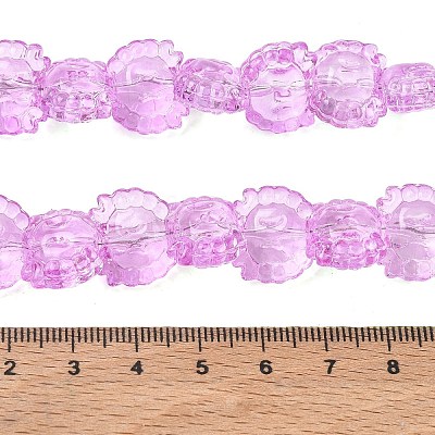 Electroplate Baking Paint Transparent Glass Beads Strands GL-CBA17FF-02-1
