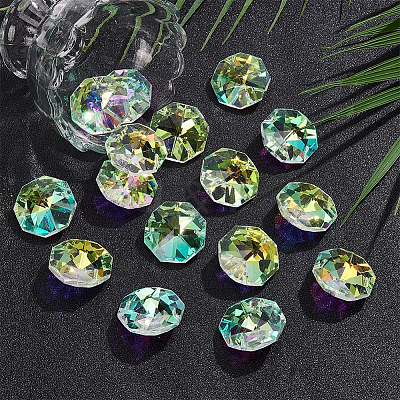 16Pcs Octagon Sew on Glass Rhinestone GLAA-SP0001-83B-01-1
