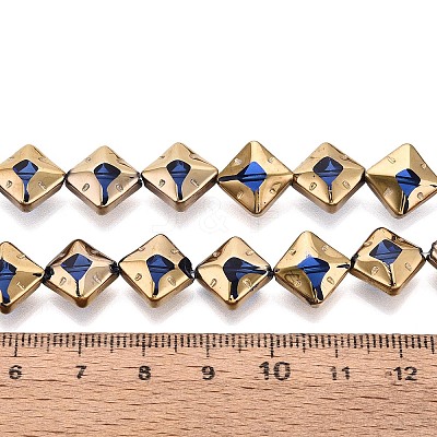 Electroplate Glass Beads Strands EGLA-T021-24C-1