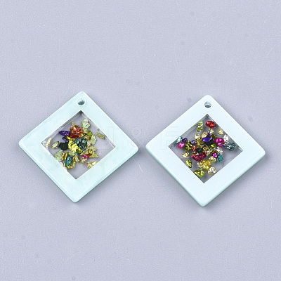 Acrylic & Epoxy Resin Pendants X-MACR-S363-01A-1