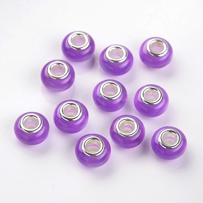Large Hole Rondelle Resin European Beads RPDL-J050-06-1