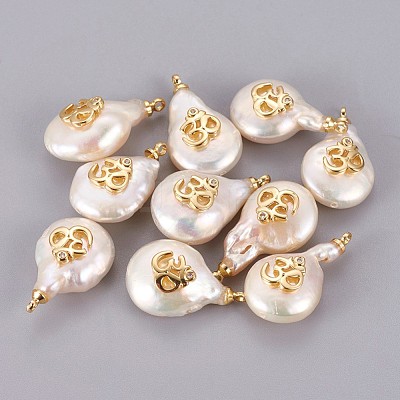 Natural Cultured Freshwater Pearl Pendants PEAR-F008-54G-2-1