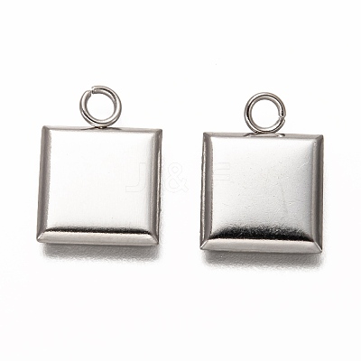 Non-Tarnish 304 Stainless Steel Pendant Cabochon Settings STAS-I176-07P-1