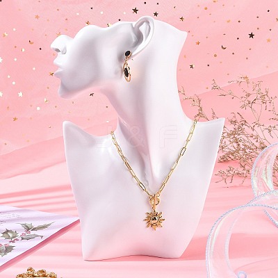 High End Resin Side Body Model Portrait Jewelry Stand NDIS-B001-03C-1