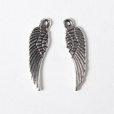 Tibetan Style Alloy Wing Pendants X-TIBEP-1098-AS-FF-1