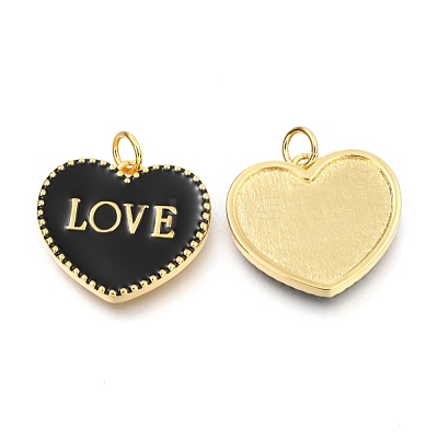 Brass Enamel Pendants KK-B027-03G-C-1
