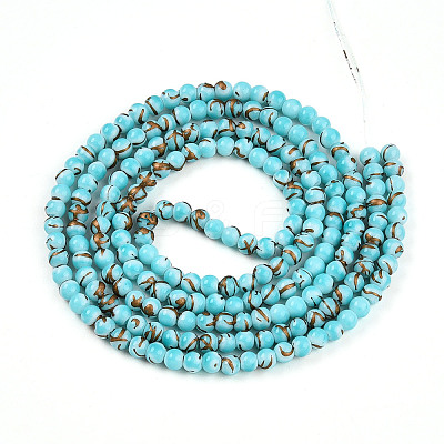 Baking Paint Glass Beads Strands DGLA-N010-4mm-03-1