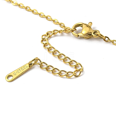 304 Stainless Steel Pendant Necklaces NJEW-Z025-03G-1