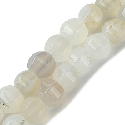 Natural White Agate Beads Strands G-H023-A19-01-1