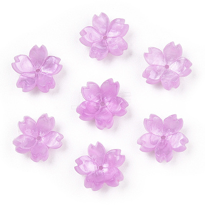 Cellulose Acetate(Resin) Bead Caps KK-S161-03E-1