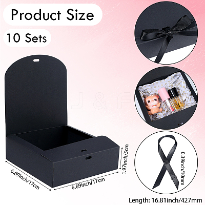 Folding Paper Gift Boxes with Ribbon CON-WH20001-11B-02-1