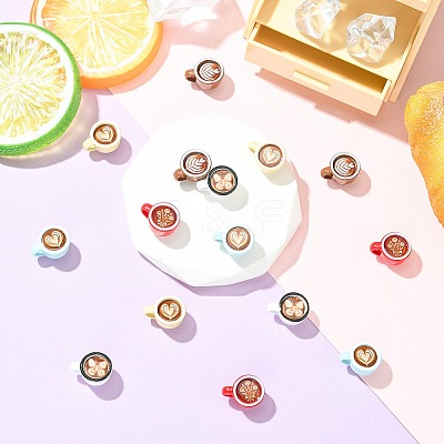 15Pcs 5 Colors Baking Paint Alloy Pendants FIND-CJ0005-89-1