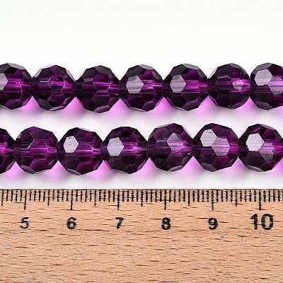 Baking Paint Transparent Glass Beads Strands DGLA-A035-T10mm-A09-1