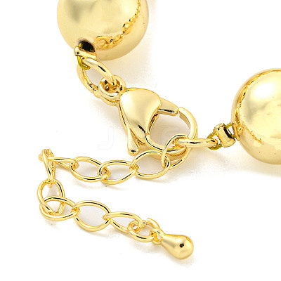 Rack Plating Round Brass Beaded Bracelets for Women BJEW-P322-13G-1